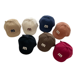 Gorro de Béisbol para Niños, Estilo Coreano, Color Sólido, Poliéster/Algodón, con 6 Paneles, Protección Solar, para Primavera y Otoño - Product Image 1