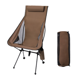 Chaise Pliante d'Extérieur Portable, Chaise de Lune Ultralégère en Alliage d'<span class=keywords><strong>Aluminium</strong></span> pour <span class=keywords><strong>Camping</strong></span>, Plage, Barbecue, avec Oreiller - Product Image 1