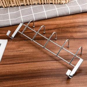 Stainless Steel Over The Door <b>Hook</b> Rack 5 <b>Hooks</b> 24.5x9x2.39 Cm Rust Resistant Minimalist Design For Coat Cap Storage - Product Image 6