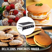 Machine à Gaufres et Crêpes Antiadhésive 50 Pièces, Gaufrier Dorayaki Électrique en Acier Inoxydable, Appareil à Muffins Professionnel