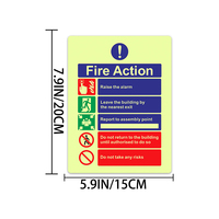 Señal de Información sobre Plan de Acción Contra Incendios, 8 x 12 Pulgadas, Señal de Seguridad contra Incendios, Señal de PVC Premium, Instrucciones de Emergencia, Adhesivo