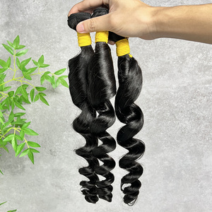 Extensiones de Cabello Humano Virgen Brasileño Grado 12A, Ondulado Suelto, Doble Trama, 100% Cabello Crudo de Visón - Product Image 1