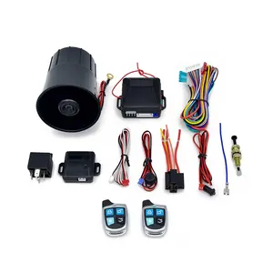 Grosir Kit Immobilizer kendaraan pelacak keamanan pelacak Gps sistem Alarm mobil OEM Alarm mobil Universal satu arah hitam DC 12V