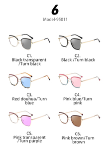 <span class=keywords><strong>Occhiali</strong></span> <span class=keywords><strong>da</strong></span> <span class=keywords><strong>vista</strong></span> fotocromatici fotogrigi <span class=keywords><strong>a</strong></span> occhio di <span class=keywords><strong>gatto</strong></span> Partagas con filtro anti-luce blu e blocco colore, montatura ottica per donna - Product Image 5