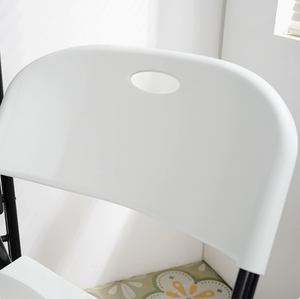 Modern <b>White</b> Molded <b>Plastic</b> Folding <b>Chair</b> for Outdoor & School Use for Weddings - Product Image 5