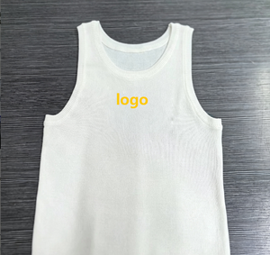 <span class=keywords><strong>Top</strong></span> a Canotta da Donna in Maglia a Costine Stile Miu con Strass e Scritta, Senza Maniche, Vestibilità Slim, Estivo, Verde - Product Image 6