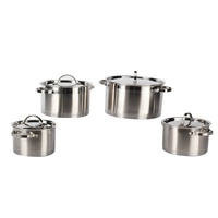 Ensemble de 8 casseroles classiques de luxe antiadhésives en acier inoxydable écologique avec motif alvéolé texturé pour usage domestique et commercial