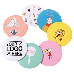 Miroir cosmétique rond en verre personnalisé avec logo sur un seul côté, petit format, pour maquillage, avec étiquetage - Product Image 1
