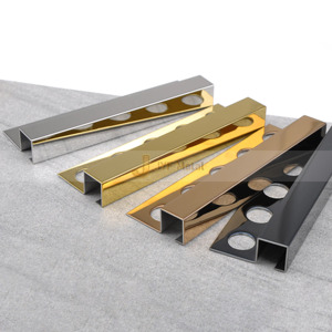 LL385 High Quality Stainless Steel Metal Corner Trim <b>Tile</b> Profiles Waterproof Durable Q Shape Decorative Profiles for Apartment - Product Image 1