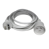 Câble d'extension d'alimentation 3G*1.0mm2 Rohs AU Australie, prise 3 broches vers prise 3 broches, 5 m de long