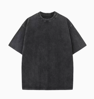 T-shirts vintage en coton 100% 270GSM, personnalisables, surdimensionnés, effet délavé, vente chaude, t-shirts brodés pour hommes