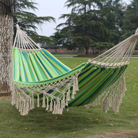 Hamac double haut de gamme 2 personnes Tassel Hamacs Swing Bed for Backyard