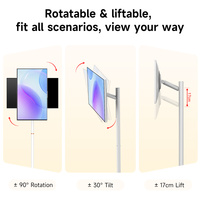 Whalescreen - Televisor Inteligente Android 12 con Pantalla Táctil LED de 32 Pulgadas, Resolución 1080p Full HD, 10 Puntos de Contacto, Cámara de 5MP, Funciona con Batería, con Ruedas Portátiles