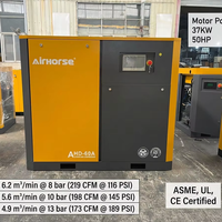 Compresseur d'air à vis Airhorse 37KW 50HP 10bar PM VSD 198 CFM 145 PSI CE ASME pour le sablage et l'atelier de peinture