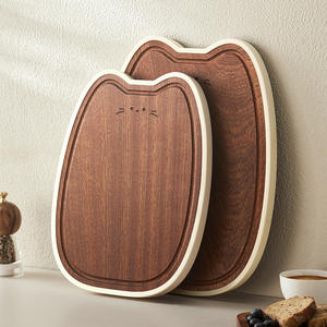 Planche à découper en bambou en forme de chat, antibactérienne, anti-moisissure, pour fruits et aliments pour bébés - Product Image 3