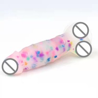 Dildo de Silicona para Masturbación Lésbica, Pene Realista, Juguete Sexual Transparente de 32 cm, Dildo de Silicona Súper Grande y Realista
