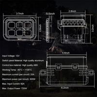 Circuit universel boîte de commande bouton interrupteur Pod tactile boîte de commutation 6 gangs panneau de commutation pour camion ATV UTV SUV voiture