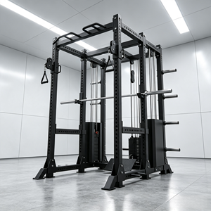 Smith Machine Commerciale <span class=keywords><strong>Life</strong></span> Fitness Premium 80x80 Tubo in Acciaio al Carbonio Elite Squat Rack <span class=keywords><strong>Combo</strong></span> Smith Machine Barra e Cuscinetti - Product Image 5