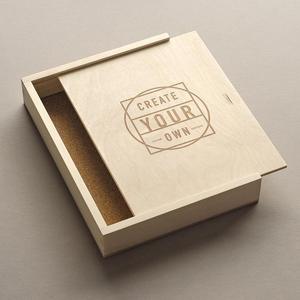 صندوق خشبي مستطيل صغير غير مكتمل بغطاء منزلق، منظم بتصميم ريفي للحرف اليدوية والهدايا والمقتنيات والنباتات العصارية - Product Image 2