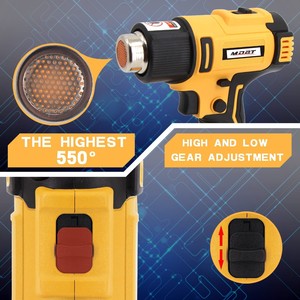 Kit de <span class=keywords><strong>pistolet</strong></span> <span class=keywords><strong>à</strong></span> <span class=keywords><strong>air</strong></span> <span class=keywords><strong>chaud</strong></span> avec <span class=keywords><strong>batterie</strong></span> lithium-ion 20V/21V Max, réglages de température variables, mini <span class=keywords><strong>pistolet</strong></span> thermique rechargeable portable sans fil - Product Image 6