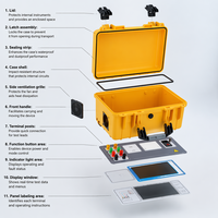 Testeur de résistance DC à écran tactile HVD-834 0,1-20A 10mΩ-1,5Ω Détecteur portable de résistance des enroulements de transformateur pour postes de transformation