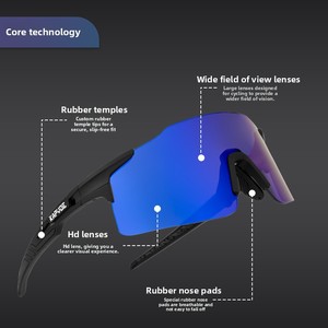 <span class=keywords><strong>Gafas</strong></span> <span class=keywords><strong>de</strong></span> <span class=keywords><strong>Ciclismo</strong></span> KAPVOE con 5 Lentes, <span class=keywords><strong>Gafas</strong></span> Deportivas TR90, Protección UV400, Antiviento, Antideslizantes, para <span class=keywords><strong>Ciclismo</strong></span> al Aire Libre - Product Image 3