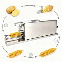 Machine automatique en acier inoxydable pour la découpe en spirale de pommes de terre et la fabrication de brochettes de pommes de terre Tornado