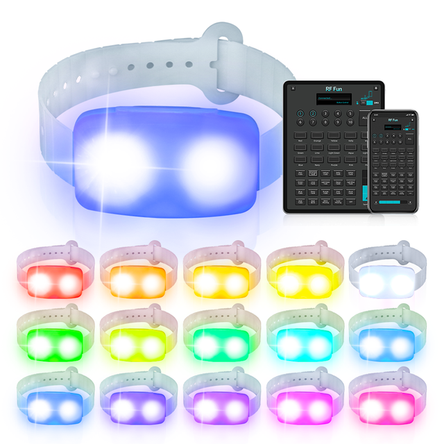 Led Light PP Remote Control Party Supplies Rgb Dmx Wristband Flashing Light up Wristbands Concert Crowd Bracelet Leds