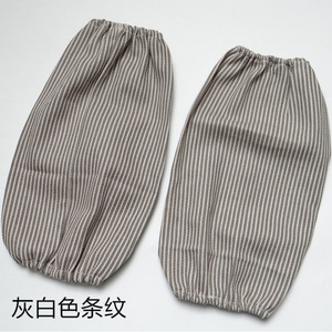 Manches de protection en coton et lin, design rayé, pour hommes, femmes, adultes, usage général, imperméables, résistantes aux taches - Product Image 3