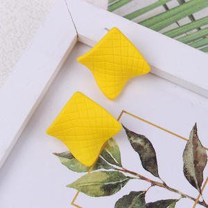 Acrylic Earrings New Mesh Diamond Colored Stud Earrings Fashion Exaggerated Personality Earrings <b>for</b> Women Uionen 827 - Product Image 3