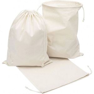 Promotional Custom Logo Cotton Fabric <b>Cloth</b> Shoe <b>Dust</b> Packaging Bag Drawstring Bag - Product Image 2