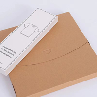 Emballage écologique en papier kraft pour vêtements, boîte pour t-shirt, logo personnalisé, emballage pliable pour vêtements, emballage pour t-shirts