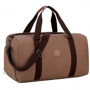 BSCI Factory OEM <b>Foldable</b> Weekender Bag Overnight Travel Bag Waterproof Duffle Tote Bag with <b>Shoes</b> Compartment - Product Image 6