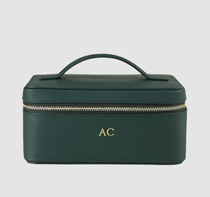 Portable Makeup Cosmetic <strong>case</strong> Bag Toliletry Bag Genuine <strong>Leather</strong> <strong>Jewelry</strong> <strong>case</strong> Organizer Cosmetic <strong>case</strong> for <strong>Travel</strong> - Product Image 1