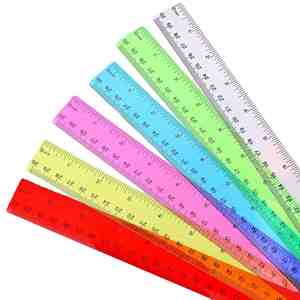Plastic Transparent Colored for <b>Drawing</b> Drafting <b>Office</b> and Student Stationery Straight Ruler - Product Image 3