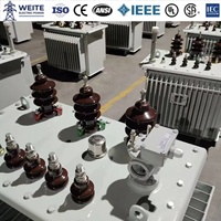Transformateur triphasé immergé dans l'huile 800 kVA 20 kV 315 kVA 400 kVA à enroulement en cuivre haute efficacité IP54 50/60 Hz certifié ISO9001