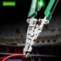 Pince à dénuder les fils électrique multifonctionnelle de qualité industrielle SENDA OEM avec construction en acier allié, couleur verte et argentée