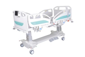 Lit <span class=keywords><strong>médical</strong></span> électrique pour soins intensifs avec cadre en acier laminé à froid, système de pesée et contrôleur LCD pour infirmière, position d'examen et de choc RCP - Product Image 6