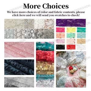 Robe pull en mousseline de soie tissée mini pour femmes de haute qualité OEM, manches évasées en dentelle, col bateau, vêtements de boutique personnalisés - Product Image 5