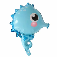 Ballons en aluminium en forme d'animaux marins en gros, assortiment de pieuvre, étoile de mer, poisson, crabe, décoration de fête d'anniversaire pour enfants, certifié BSCI ISO