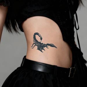 Tatuaje Temporal de Escorpión de Estética Oscura, Tatuaje Semipermanente Resistente al Agua, Dura 2 Semanas, Tatuaje Herbal Realista para Brazo y Cintura - Product Image 3