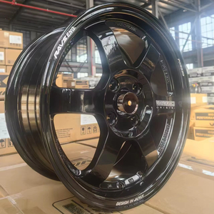 Jantes en alliage à 6 branches RAYS 37 Design 15 pouces, roues en alliage d'aluminium 15x6.5 ET40mm 4x100, finition Dark Gunmetal Milling pour voiture JDM Honda Civic - Product Image 3