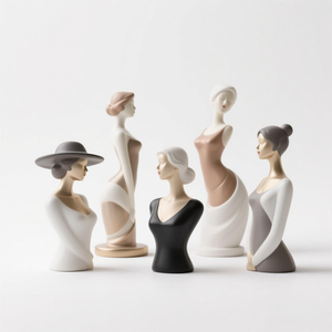 แจกันเรซิ่นแบบกำหนดเอง: งานปั้นศีรษะผู้หญิงอเมริกันแบบ 3 มิติ พร้อมการลง<span class=keywords><strong>ส</strong></span>ีด้วยมือ ของตกแต่งบ้านสมัยใหม่และดอกไม้ศิลปะ - Product Image 6