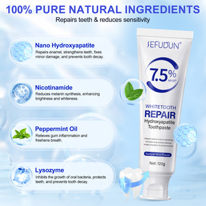 SEFUDUN 120g Pasta Dental Reparadora Blanqueadora con Hidroxiapatita, Marca Privada, Pasta Dental con Hidroxiapatita NHAP para Alivio de Sensibilidad - Product Image 2