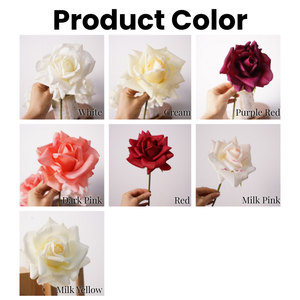 Haute qualité main-sentiment hydratant blanc rose Rose Bouquet artificiel vraie touche fleurs pour mariage décoration de la maison - Product Image 3