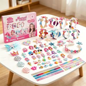 Princess DIY Hair Kit Girls Headbands <b>Clips</b> <b>Bow</b> Maker Ribbon Butterfly Flower Creative Toy Birthday Present Set - Product Image 1