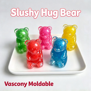 Juguete Sensorial ASMR Transparente de Vaselina, Smoothie Slush, Polvo Dorado, Oso Blandito Moldeable, Sin Rebote, <span class=keywords><strong>para</strong></span> Jugar con los Dedos y Aliviar el Estrés - Product Image 1