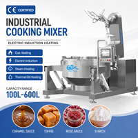 Équipement de transformation alimentaire commercial de grande capacité en acier inoxydable 304, mélangeur automatique inclinable pour la cuisson de la sauce caramel