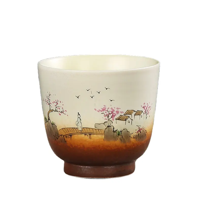 100ml fine porcelain Japanese Korea Chinese style hand painted Stoneware Ceramic coffee water tea milk Cup no handle