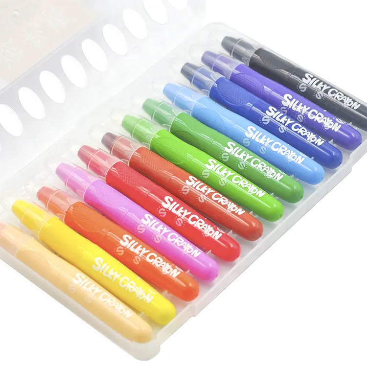 High Coverage Silky Crayon Paint Stick with good price and bright colors for kids early education